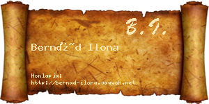 Bernád Ilona névjegykártya